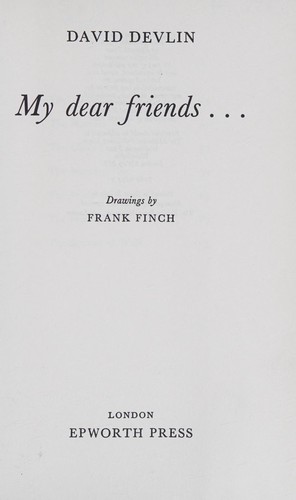 Cover for My dear friends -