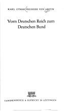 Cover for Vom Deutschen Reich zum Deutschen Bund