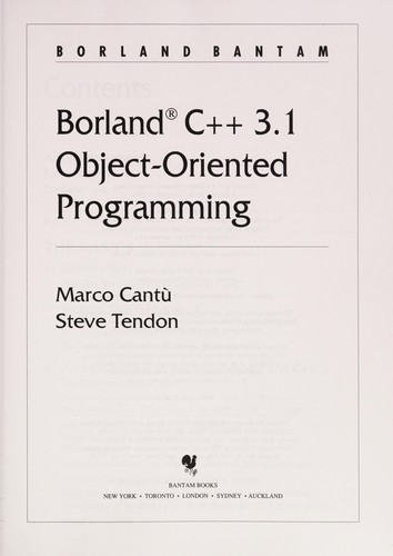 Cover for Borland C++ 3.1 object-oriented programming