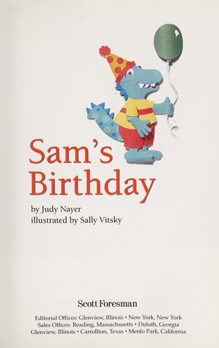 Cover for Sam's birthday