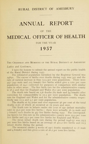 Cover for [Report 1957]