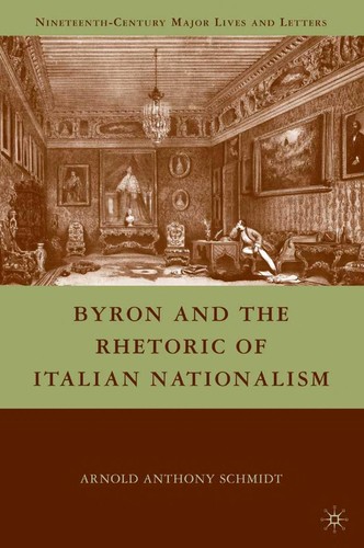 Cover for Byron and the rhetoric of Italian nationalism