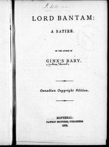 Cover for Lord Bantam