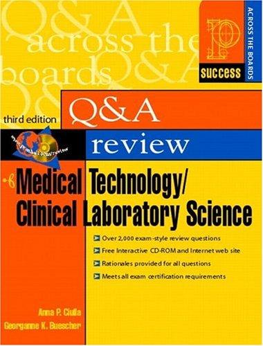 Cover for Prentice Hall Health's Question and Answer Review of Medical Technology/Clinical Laboratory Science (3rd Edition)