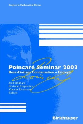 Cover for Poincaré Seminar 2003