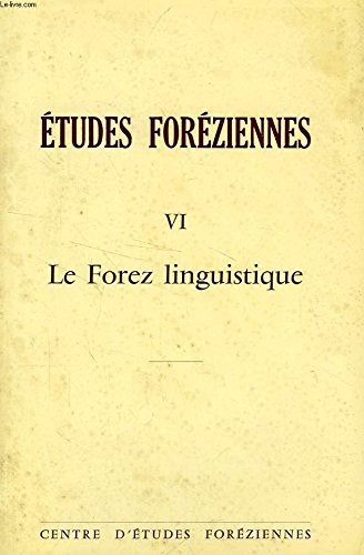 Cover for Le Forez linguistique.