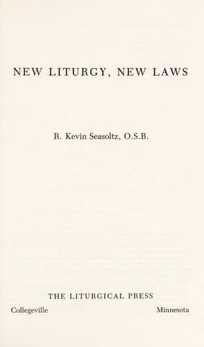 Cover for New liturgy, new laws