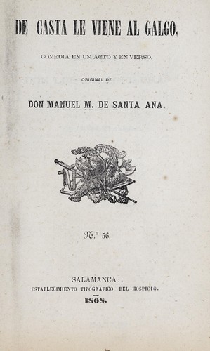 Cover for De casta le viene al galgo