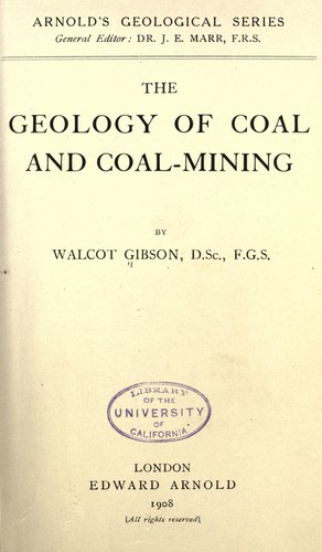 Cover for ...The geology of coal and coal-mining