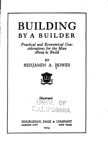 Cover for Building by a builder