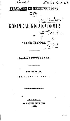 Cover for Verslagen en Mededeelingen