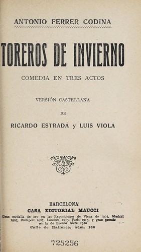 Cover for Toreros de invierno