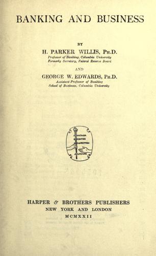 Cover for Banking and business