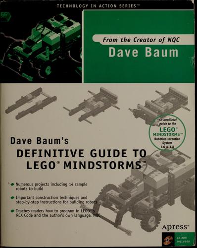 Cover for Dave Baum's definitive guide to Lego Mindstorms