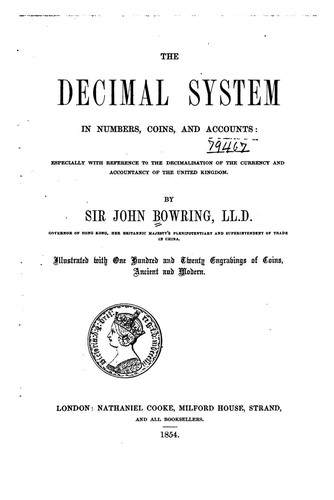 Cover for The Decimal System in Numbers, Coins, and Accounts: Especially with ...