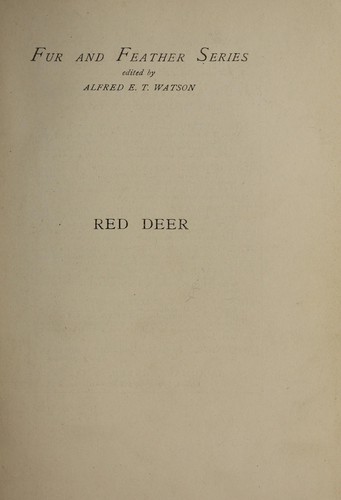 Cover for Red deer