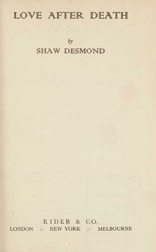 Cover for Love after death