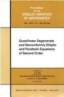 Cover for Quasilinear degenerate and nonuniformly elliptic and parabolic equations of second order