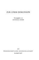 Cover for Zur Lyrik-Diskussion