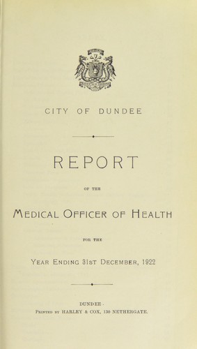 Cover for [Report 1922]