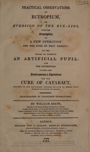 Cover for Practical observations on ectropium, or eversion of the eye-lids