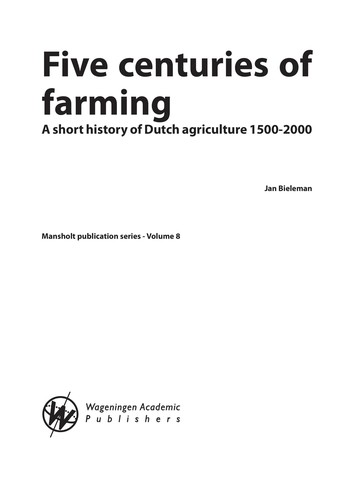 Cover for Five centuries of farming