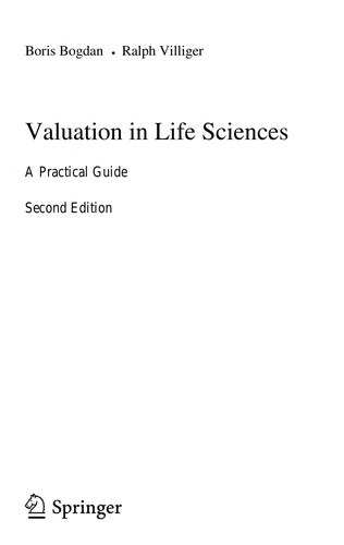 Cover for Valuation in life sciences