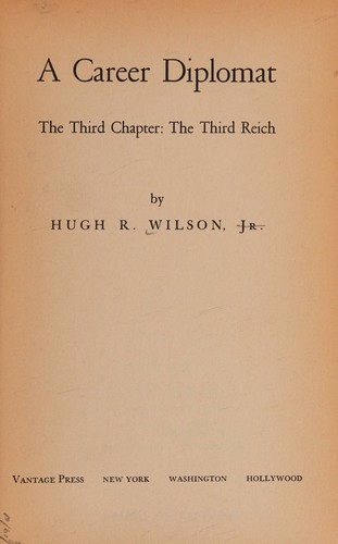 Cover for A Career Diplomat; The Third Chapter