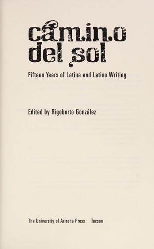 Cover for Camino del sol