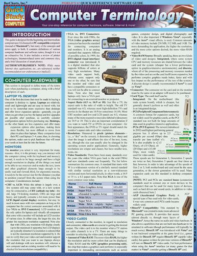 Cover for QuickStudy - Computer Terminology