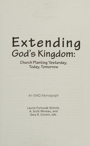 Cover for Extending God's kingdom