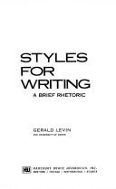 Cover for Styles for writing