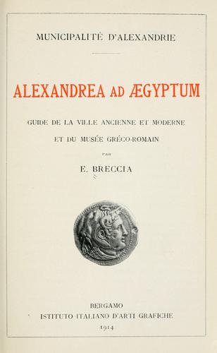 Cover for Municipalité d'Alexandrie