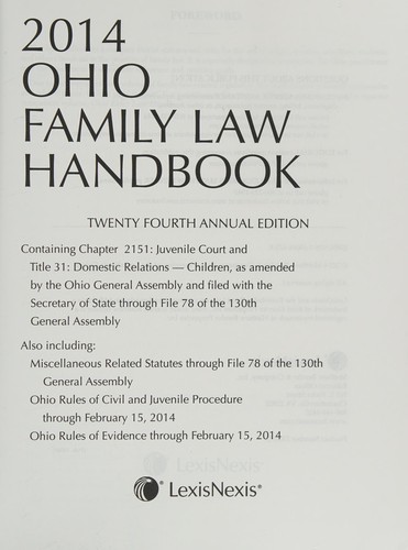 Cover for Ohio family law handbook, 2014