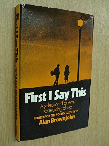 Cover for First I say this