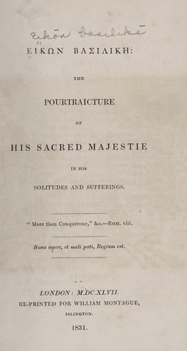Cover for Eikōn basilikē