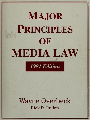 Cover for Major principles of media law