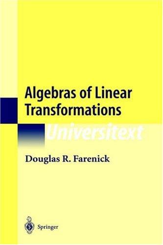 Cover for Algebras of Linear Transformations
