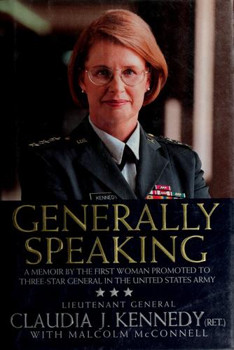 Cover for Generally speaking