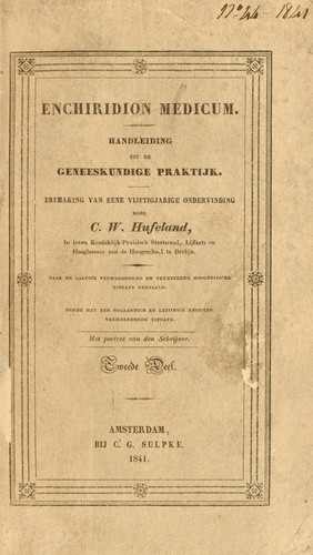 Cover for Enchiridion medicum