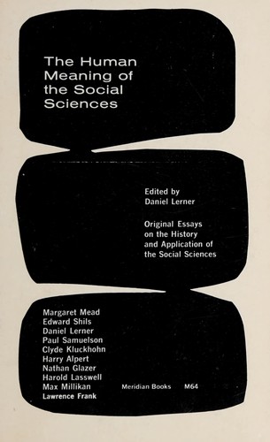 Cover for The human meaning of the social sciences.