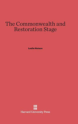 Cover for The Commonwealth and Restoration Stage