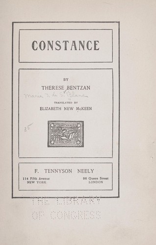 Cover for Constance