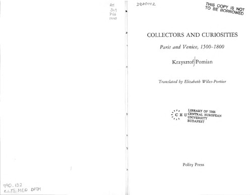 Cover for Collectors and Curiosities