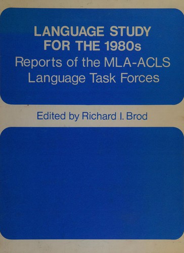 Cover for Language study for the 1980's