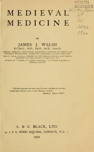 Cover for Medieval medicine