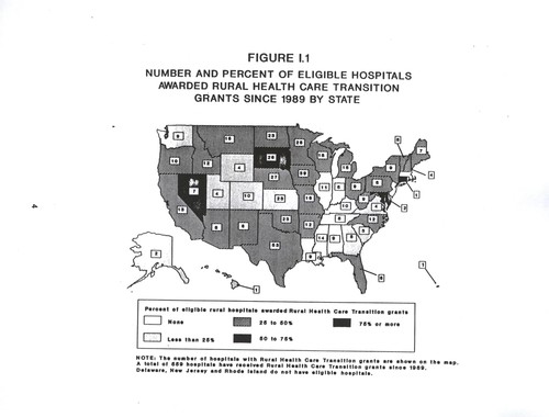 Cover for Evaluation of the grant program for rural health care transition
