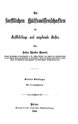 Cover for Forstlehre: Unterricht im Forstwesen für Forstlehrlinge und angehende Förster