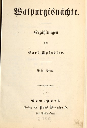 Cover for Walpurgisnächte