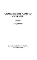 Cover for Changing the Name to Ochester